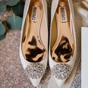 Badgley Mischka Ivory Davis Bridal Flat